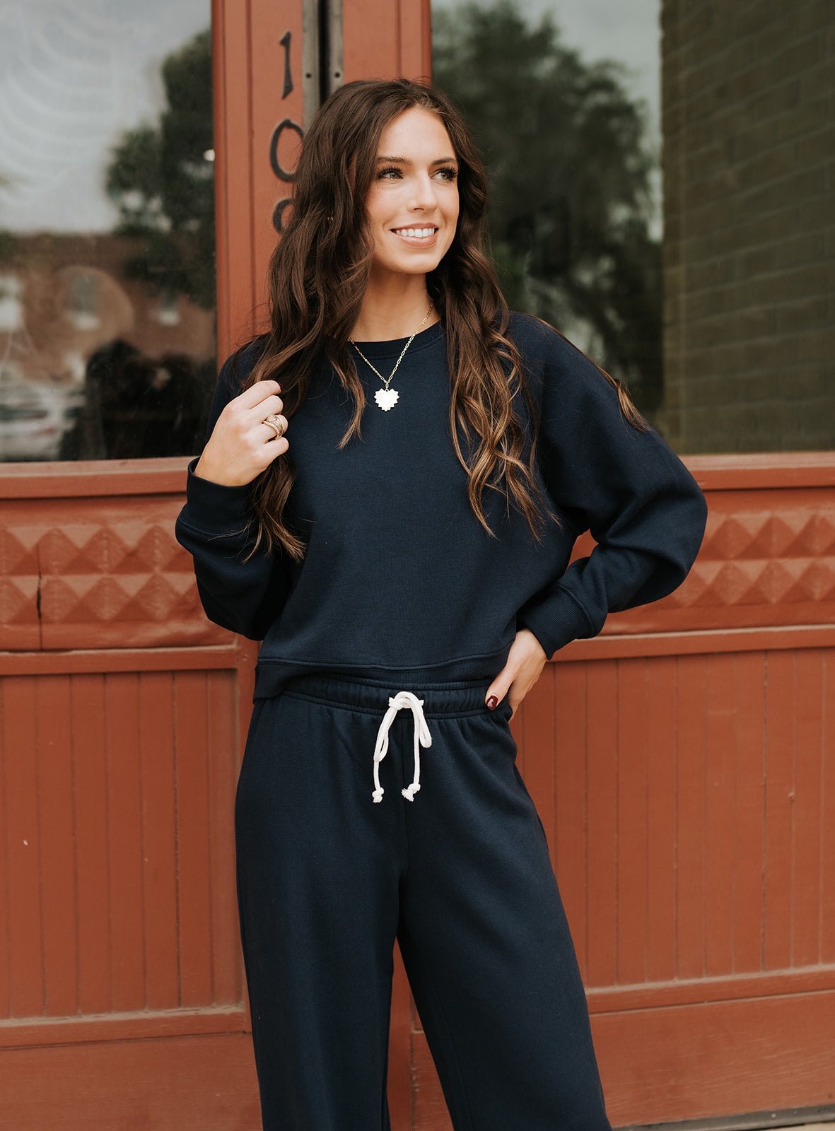 Crop Out Sweatshirt Blue Sapphire ZT254894 - Southern Soule Designs