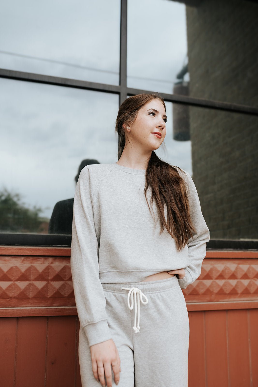 Crop Out Sweatshirt Classic Heather Grey ZT254894 - Southern Soule Designs