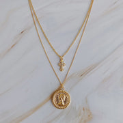 Cross and Coin Layered Necklace - Southern Soule Designs