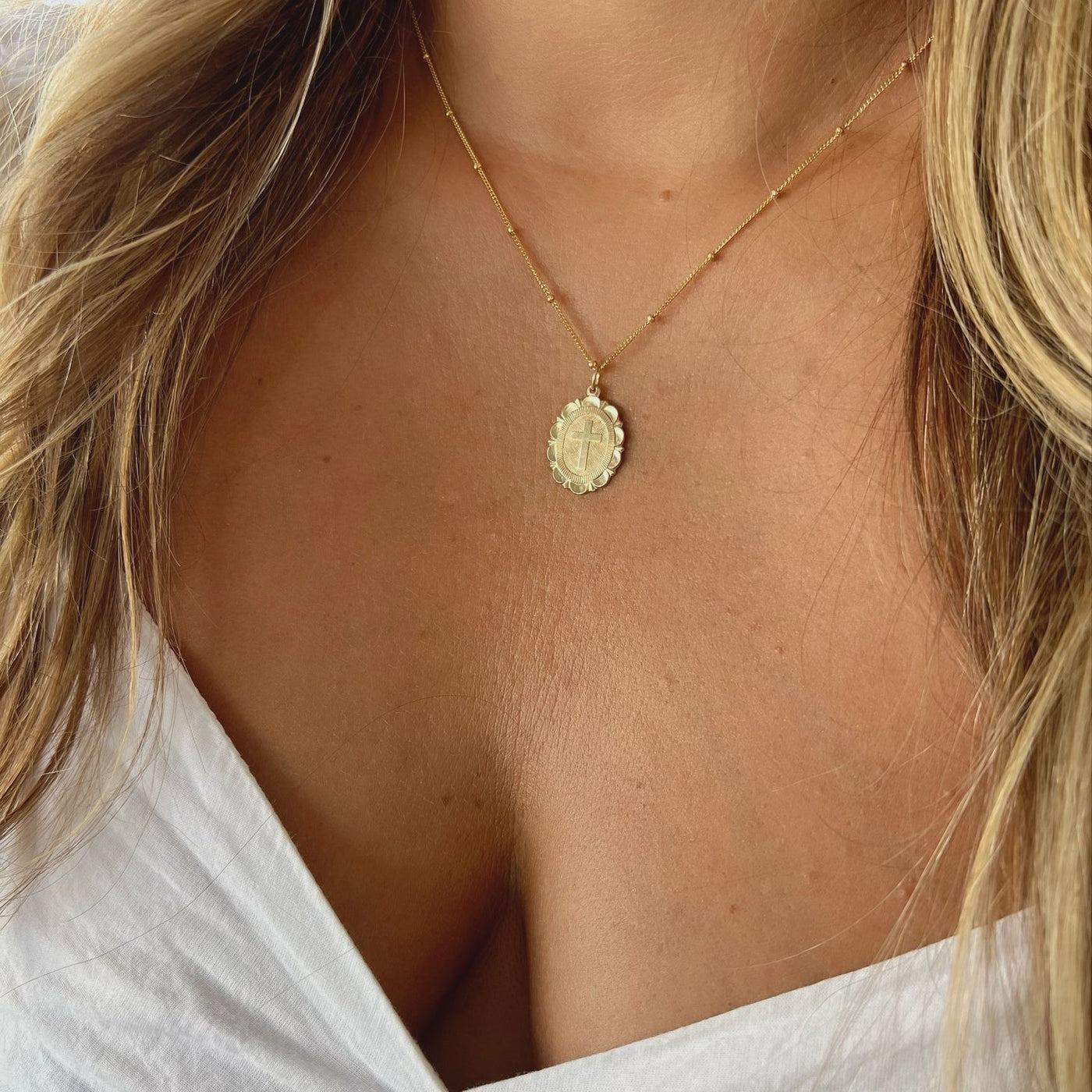 Cross Gold Filled Pendant Necklace - Southern Soule Designs