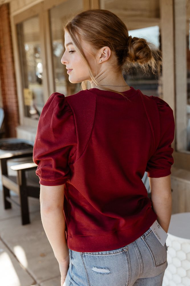 CT8936 Puff Sleeve Sweatshirt - Southern Soule Designs