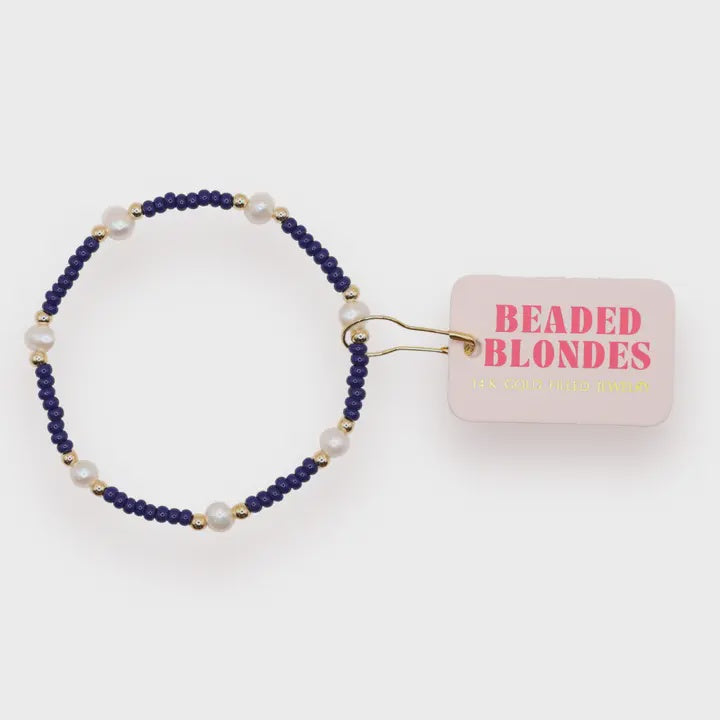 Navy Pearl Bracelet