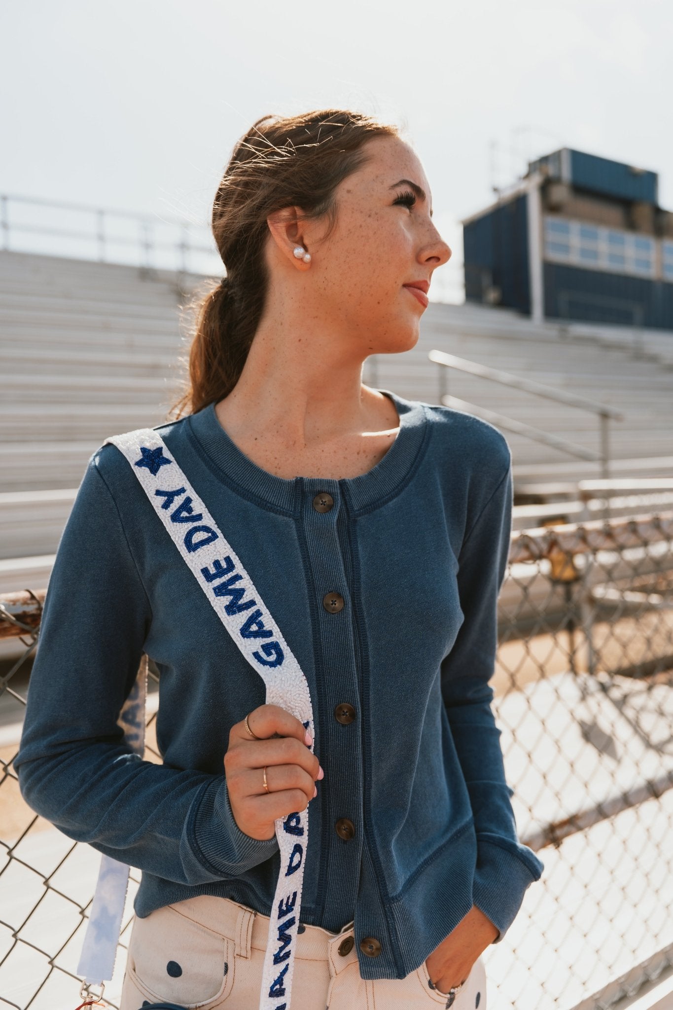 Daily Knit Denim Cardigan Vintage Indigo ZT253221 - Southern Soule Designs