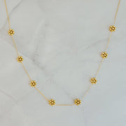 Dainty Golden Bead Flower Necklace - Southern Soule Designs