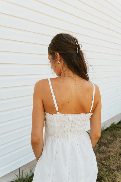 Dani Embroidered Midi Dress White ZD253395 - Southern Soule Designs