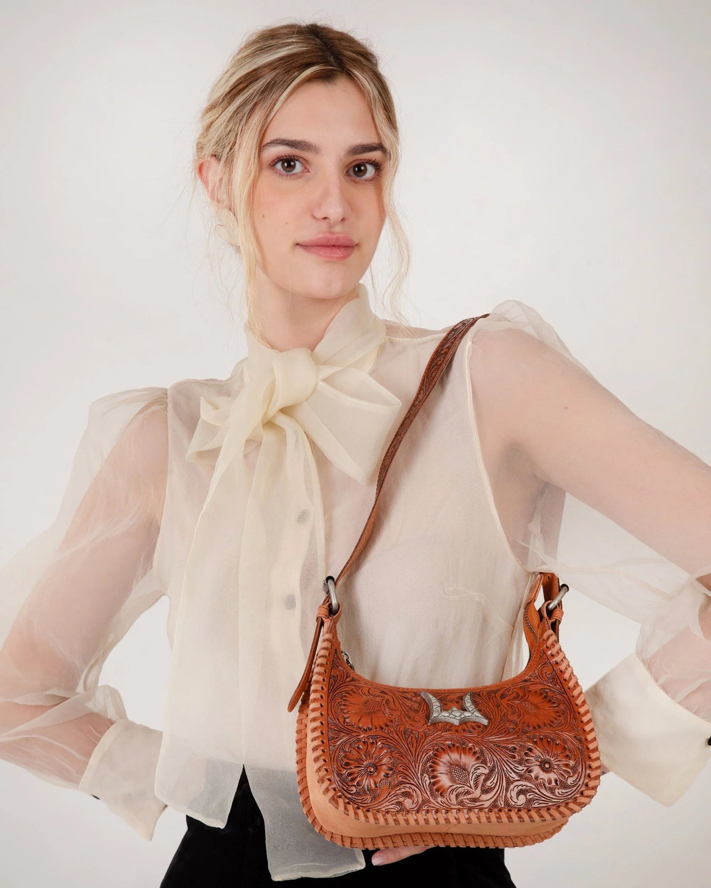 Dannia Medium Purse - Brown Leather - Southern Soule Designs