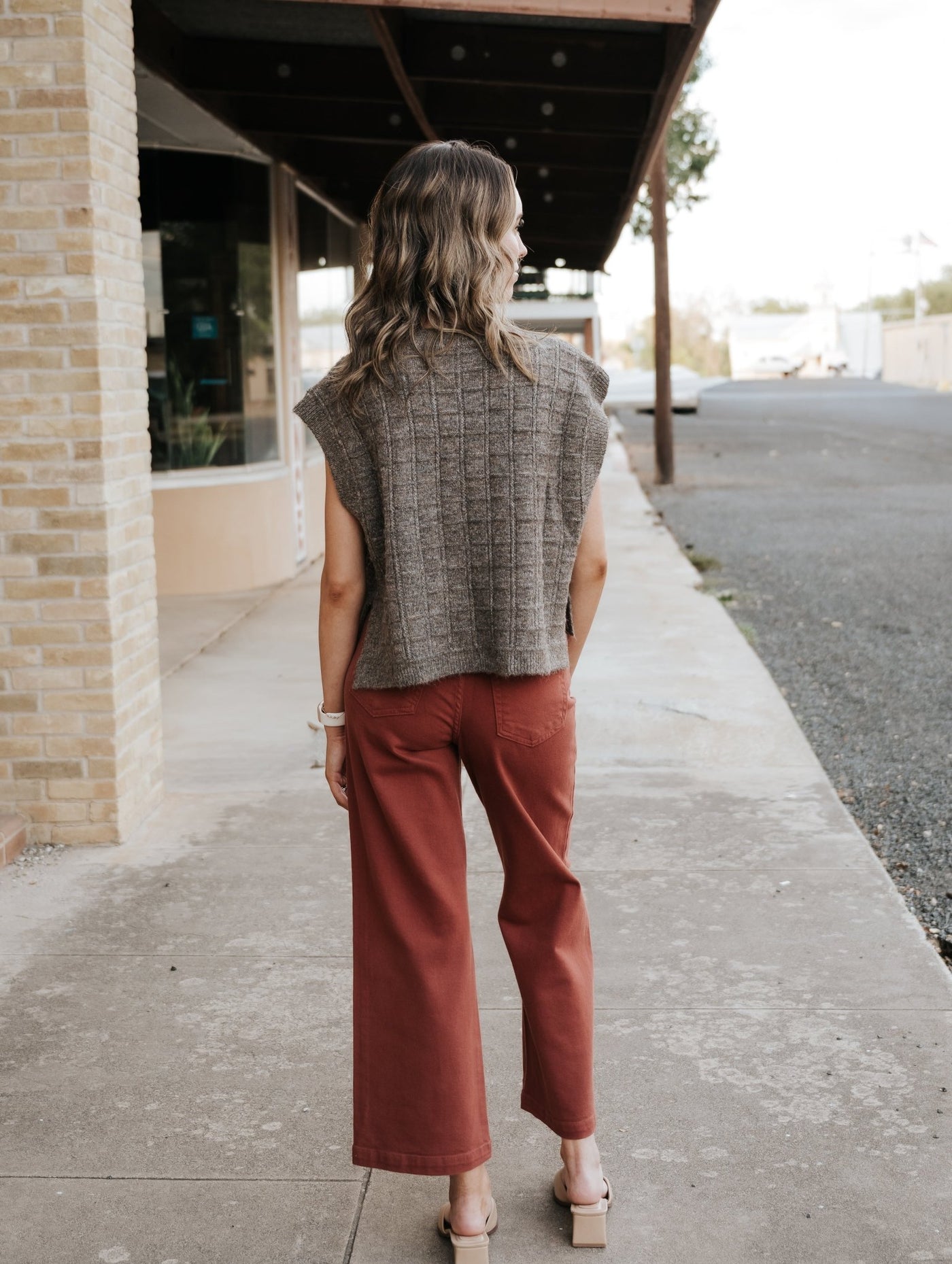 Dark Burgundy Patch Pocket Wide Leg Jean BP433J - Southern Soule Designs