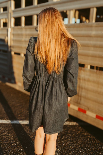 Dark Denim Long Sleeve Romper ILR4232 - Southern Soule Designs