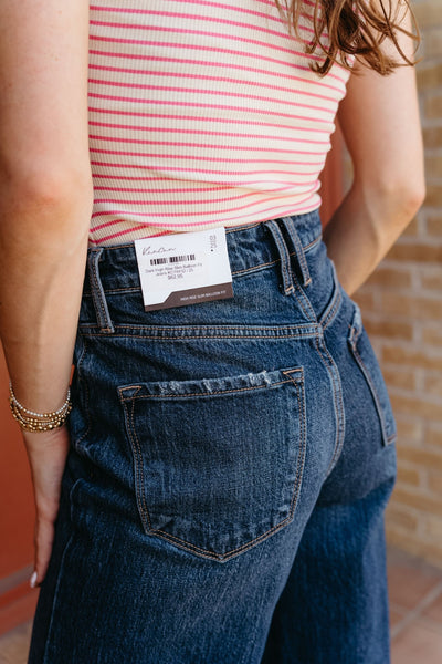 Dark High Rise Slim Balloon Fit Jeans KC7441D - Southern Soule Designs