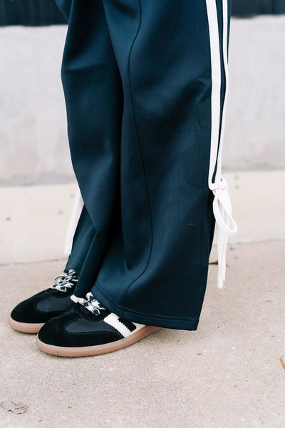 Dark Navy Sweatpants with White Trim SP2364 - Southern Soule Designs