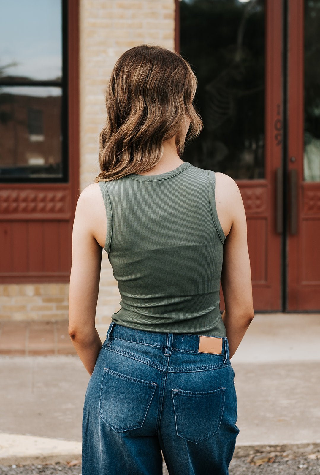 Dark Sage Sleeveless Bodysuit MT9737 - Southern Soule Designs