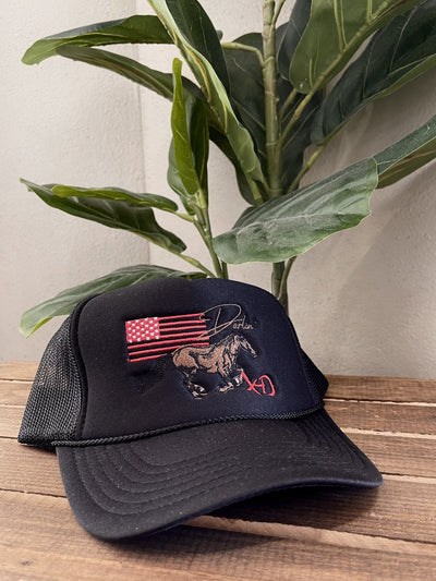 Darlin Black Trucker Hat - Southern Soule Designs