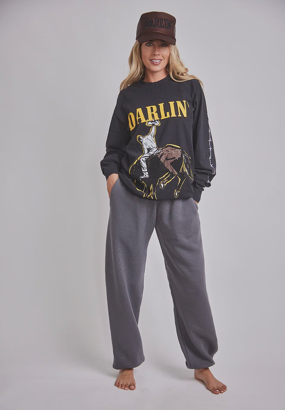 Darlin Sweatpants Grey - Southern Soule Designs