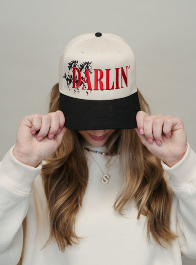 Darlin Wild Horse Snapback Cream/Black Hat - Southern Soule Designs