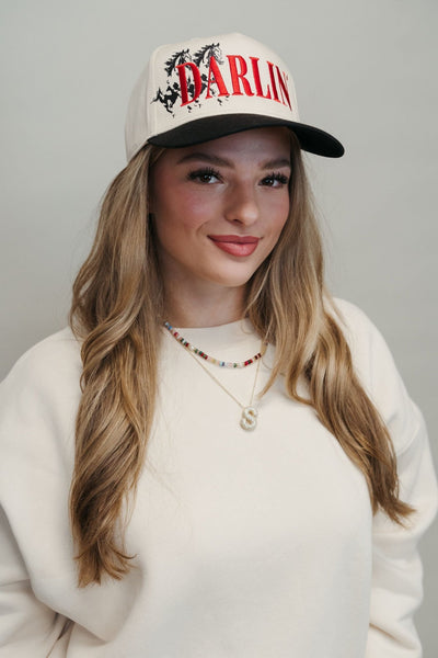 Darlin Wild Horse Snapback Cream/Black Hat - Southern Soule Designs