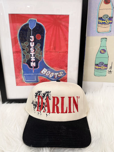 Darlin Wild Horse Snapback Cream/Black Hat - Southern Soule Designs
