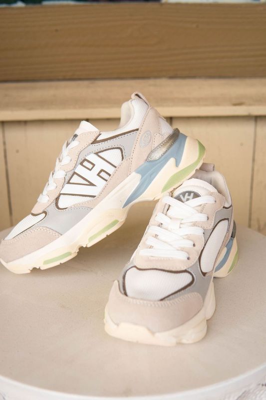 Dash 12 White/Grey/Taupe Sneaker - Southern Soule Designs