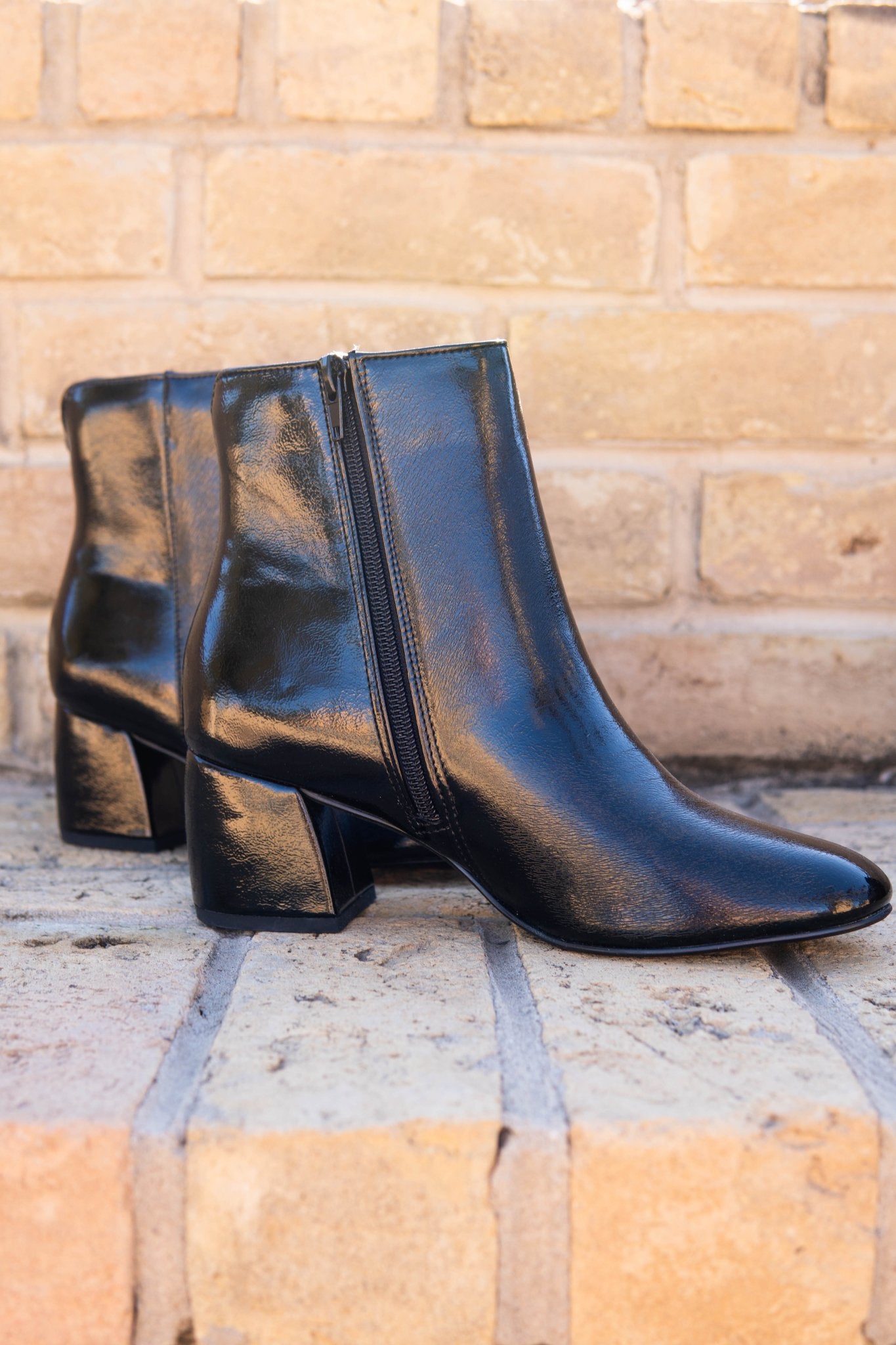 Davinna Balck Patent Bootie - Southern Soule Designs