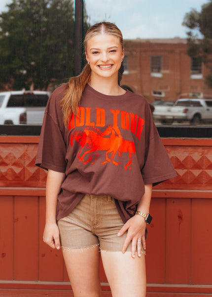DayDreamer Hold Your Horses OS Tee Brown Stone – Southern Soule