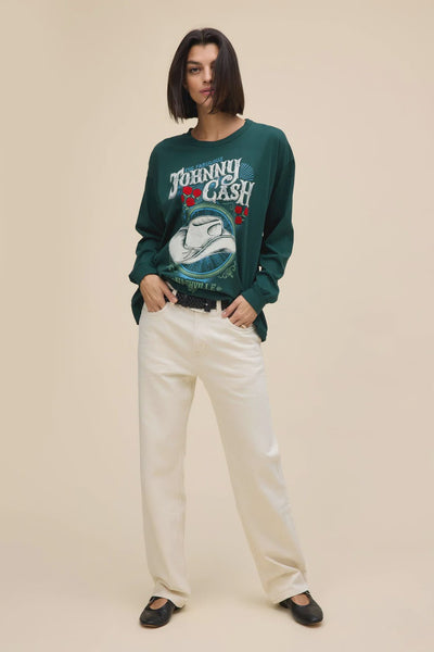 DayDreamer Johnny Cash The Fabulous Merch Long Sleeve Pine - Southern Soule Designs