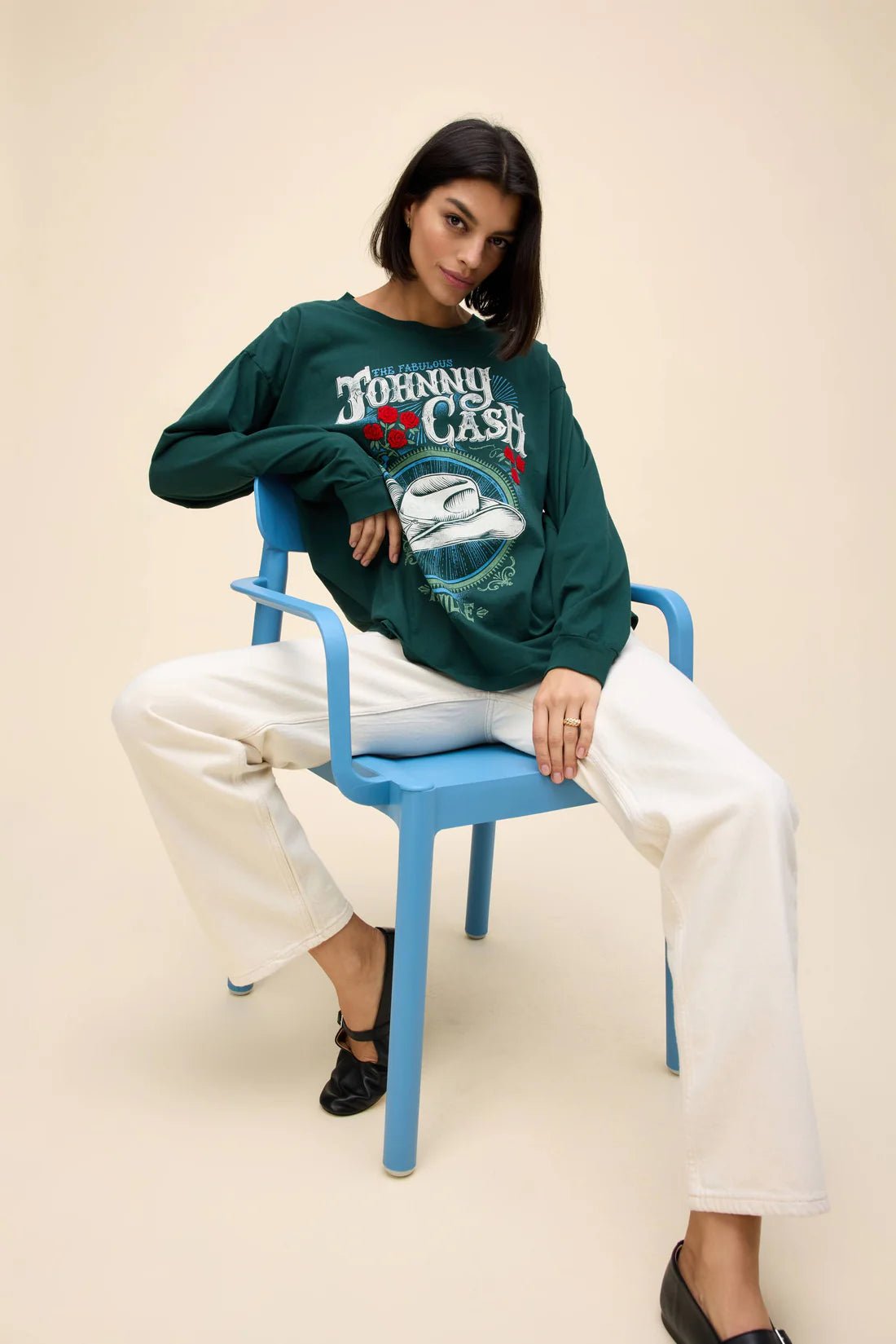 DayDreamer Johnny Cash The Fabulous Merch Long Sleeve Pine - Southern Soule Designs