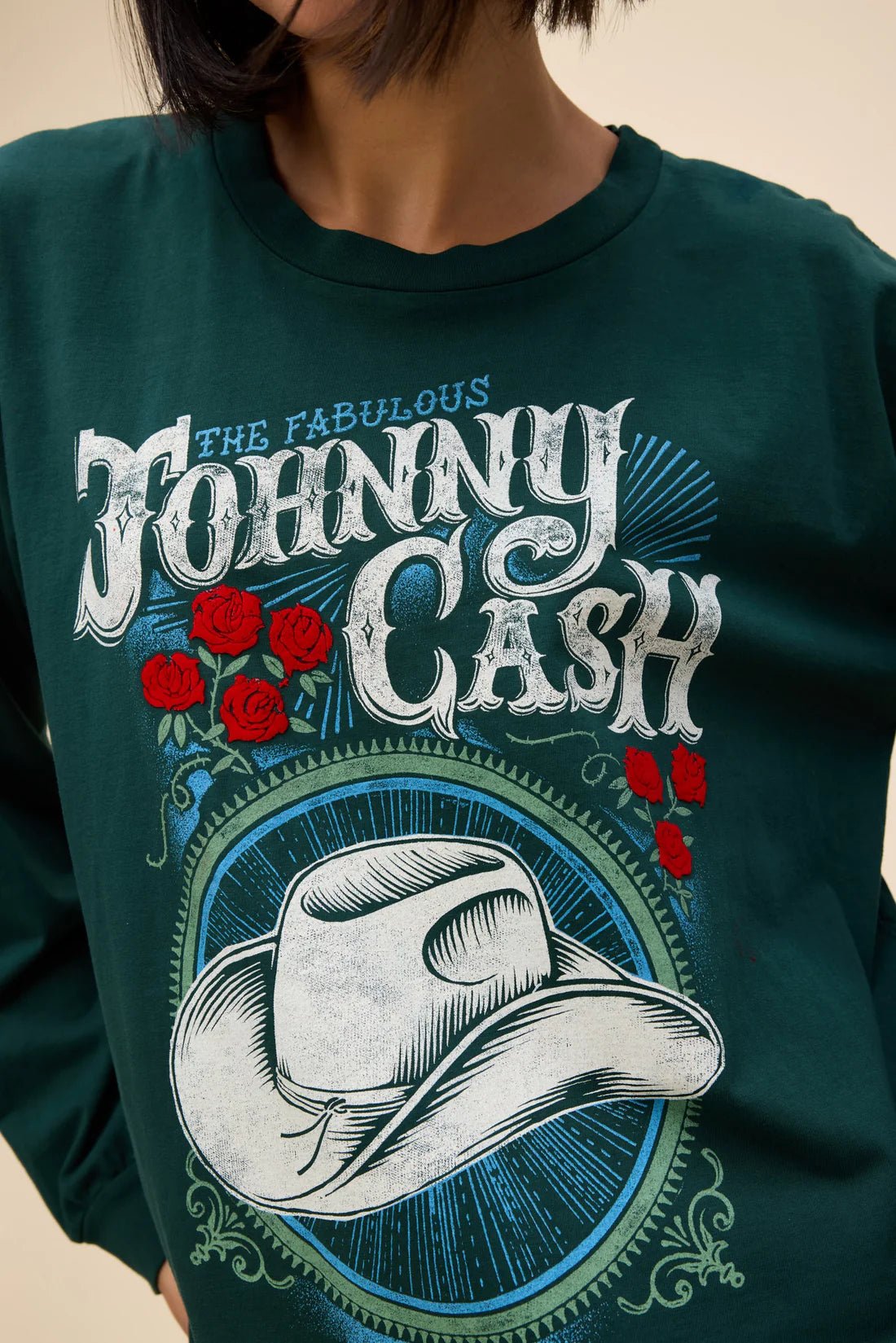 DayDreamer Johnny Cash The Fabulous Merch Long Sleeve Pine - Southern Soule Designs