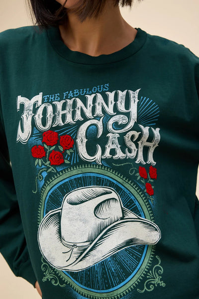 DayDreamer Johnny Cash The Fabulous Merch Long Sleeve Pine - Southern Soule Designs