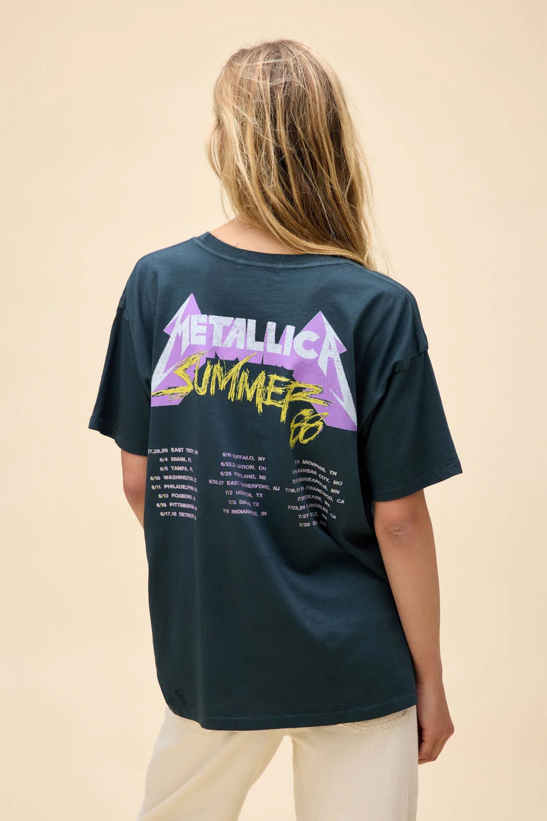 DayDreamer Metallica Damaged Justice Merch Tee Black - Southern Soule Designs