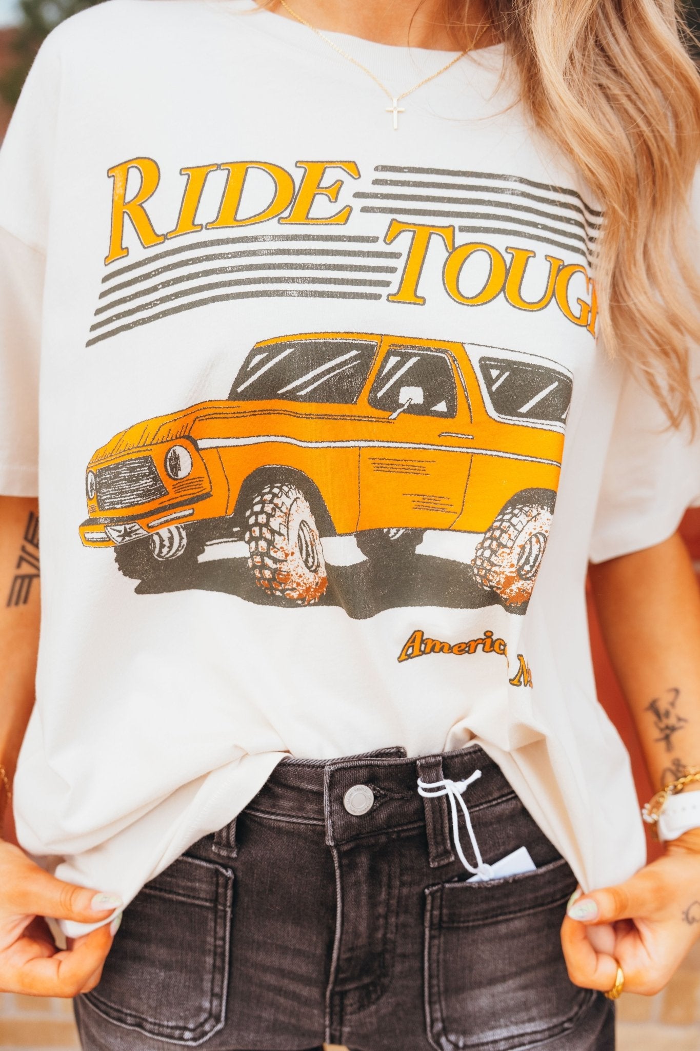 DayDreamer Ride Tough Merch Tee Dirty White - Southern Soule Designs