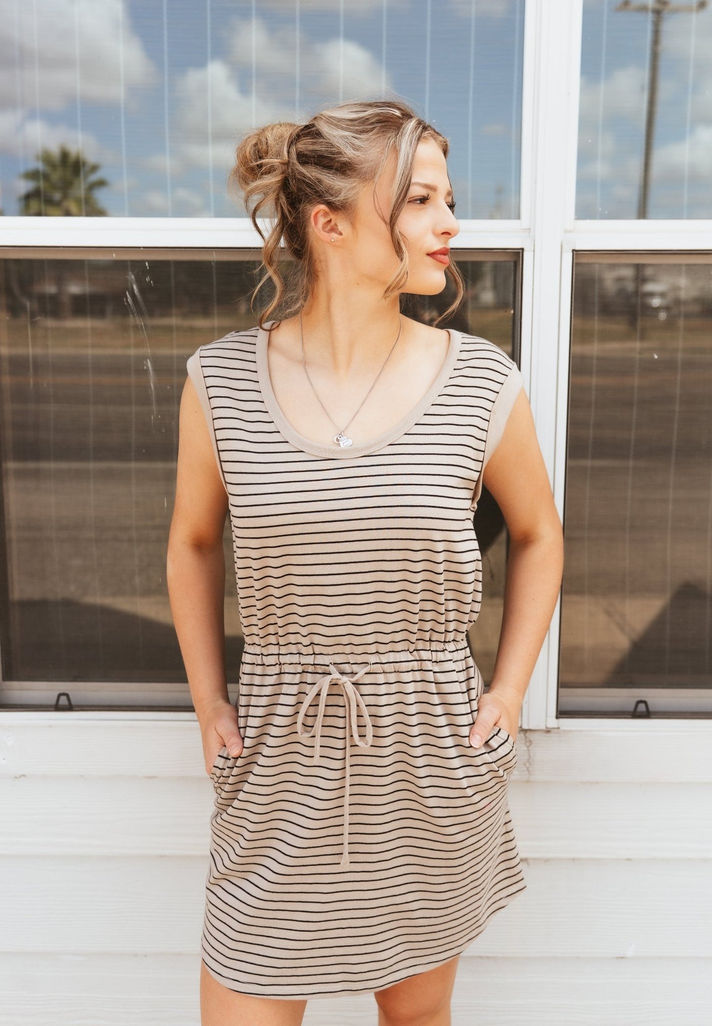 Dayshift Striped Mini Dress Retreat ZD253480 - Southern Soule Designs