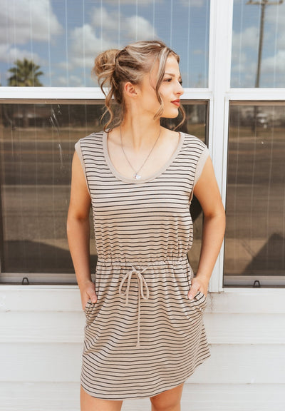 Dayshift Striped Mini Dress Retreat ZD253480 - Southern Soule Designs