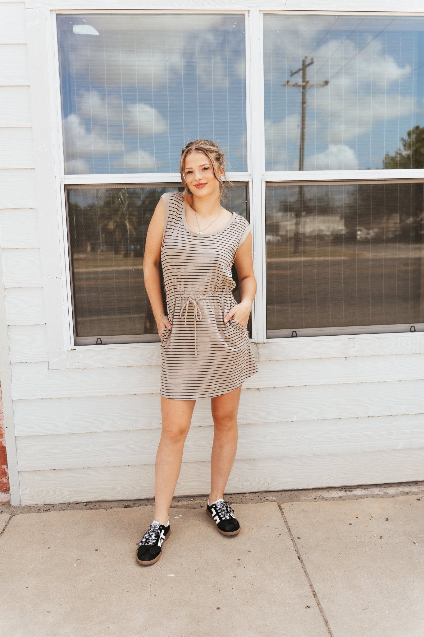 Dayshift Striped Mini Dress Retreat ZD253480 - Southern Soule Designs