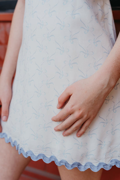 De La Luna Baby Blue Mini Dress S1514D - 2 - Southern Soule Designs