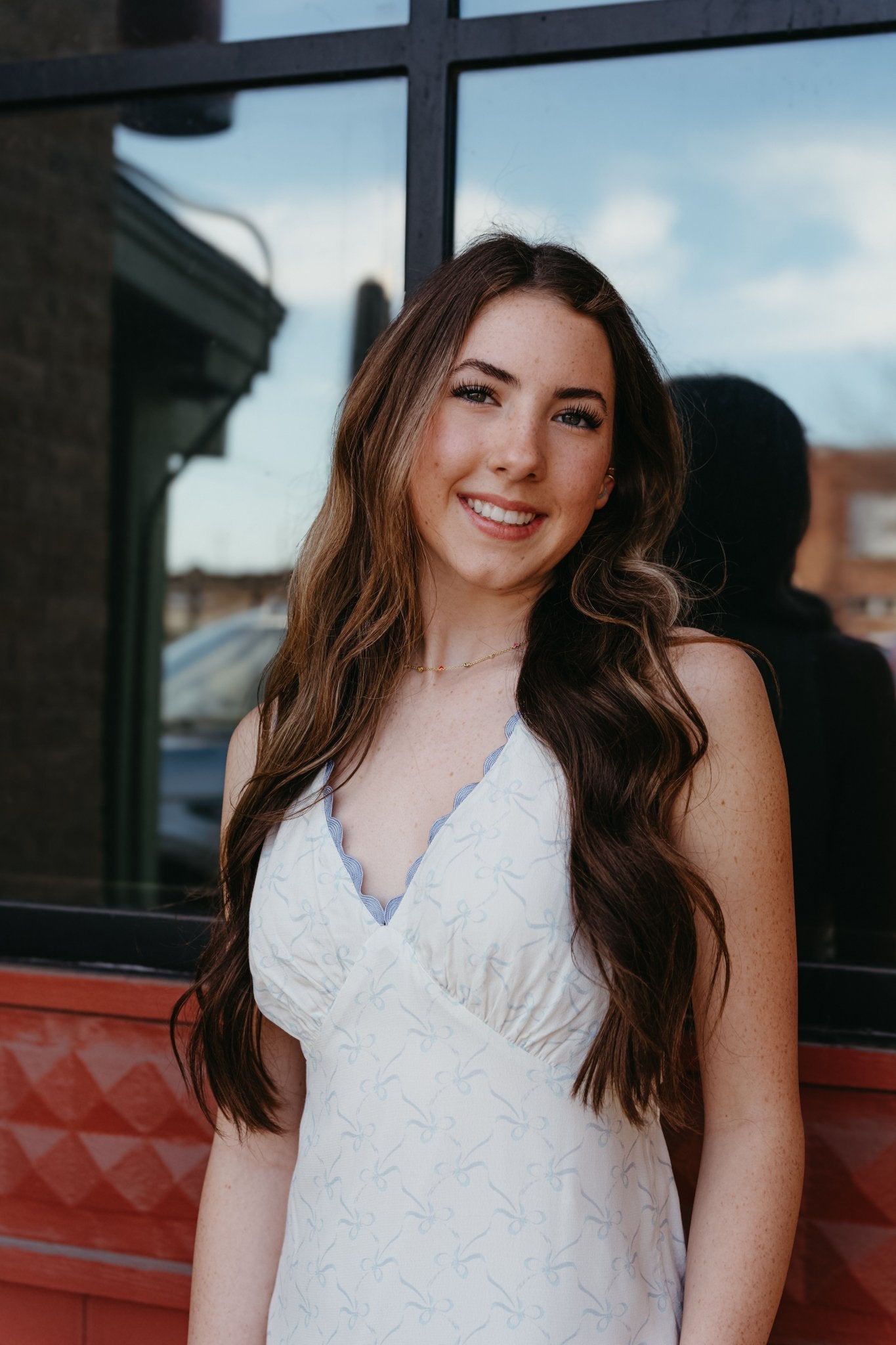 De La Luna Baby Blue Mini Dress S1514D - 2 - Southern Soule Designs