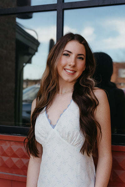 De La Luna Baby Blue Mini Dress S1514D - 2 - Southern Soule Designs