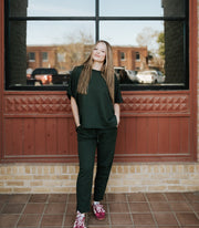 Deep Forrest Malibu Essential Tapered Lounge Pants KP5777 - Southern Soule Designs