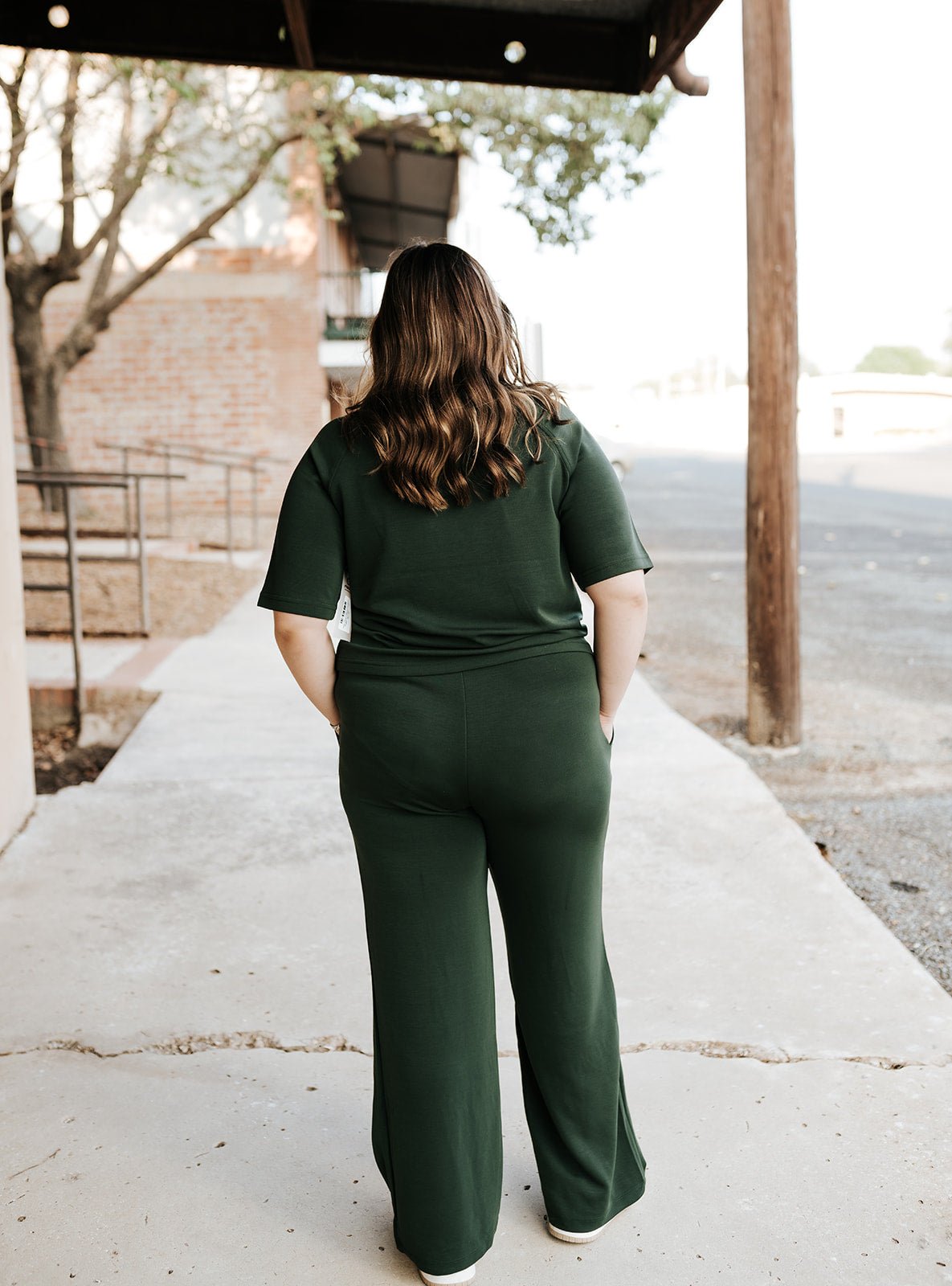 Deep Forrest Simple Scuba Wide - Leg Pant KP5289 - Southern Soule Designs