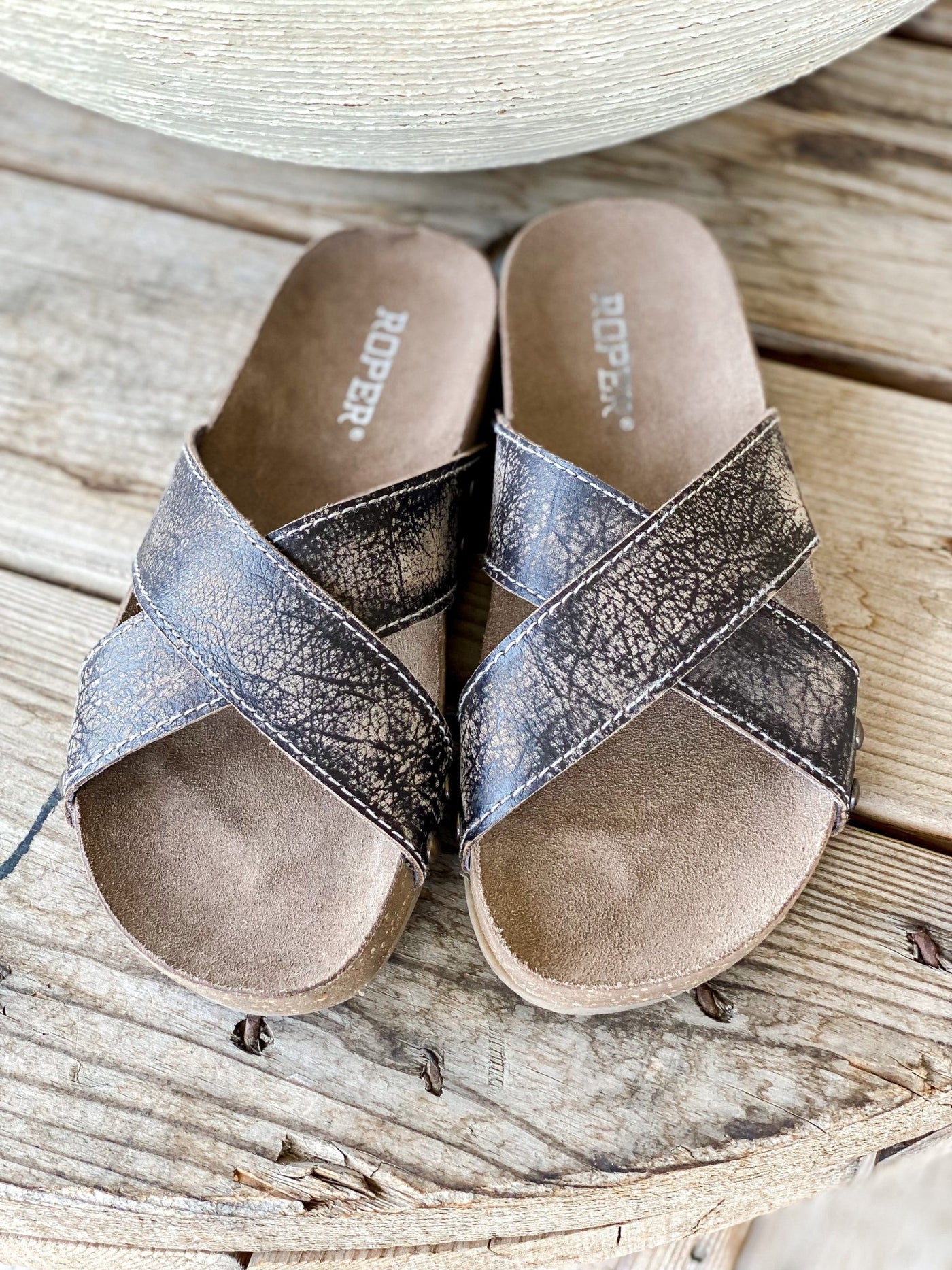 Delaney Brown Leather Sandal - Southern Soule Designs
