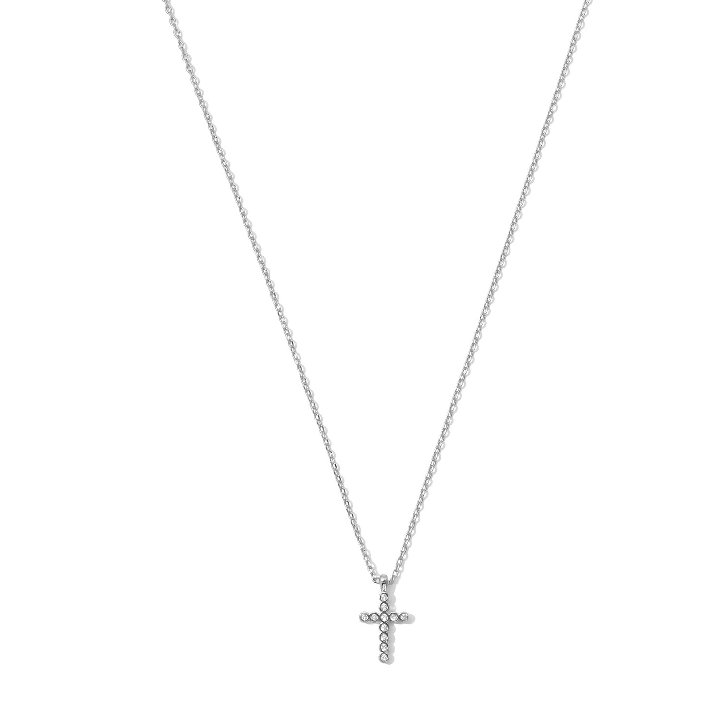 Delicate CZ Cross Pendant N7480 - Southern Soule Designs