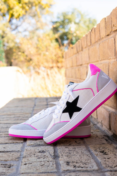 Delma 2 White/Fuchsia/Multi Sneaker - Southern Soule Designs