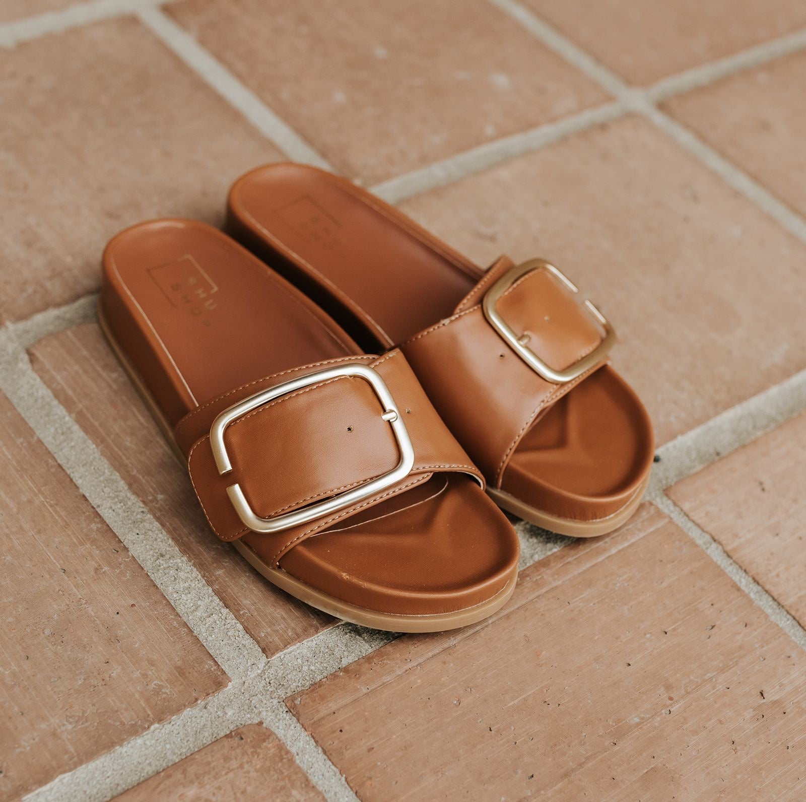 Delphine Camel Slide Sandal - Southern Soule Designs