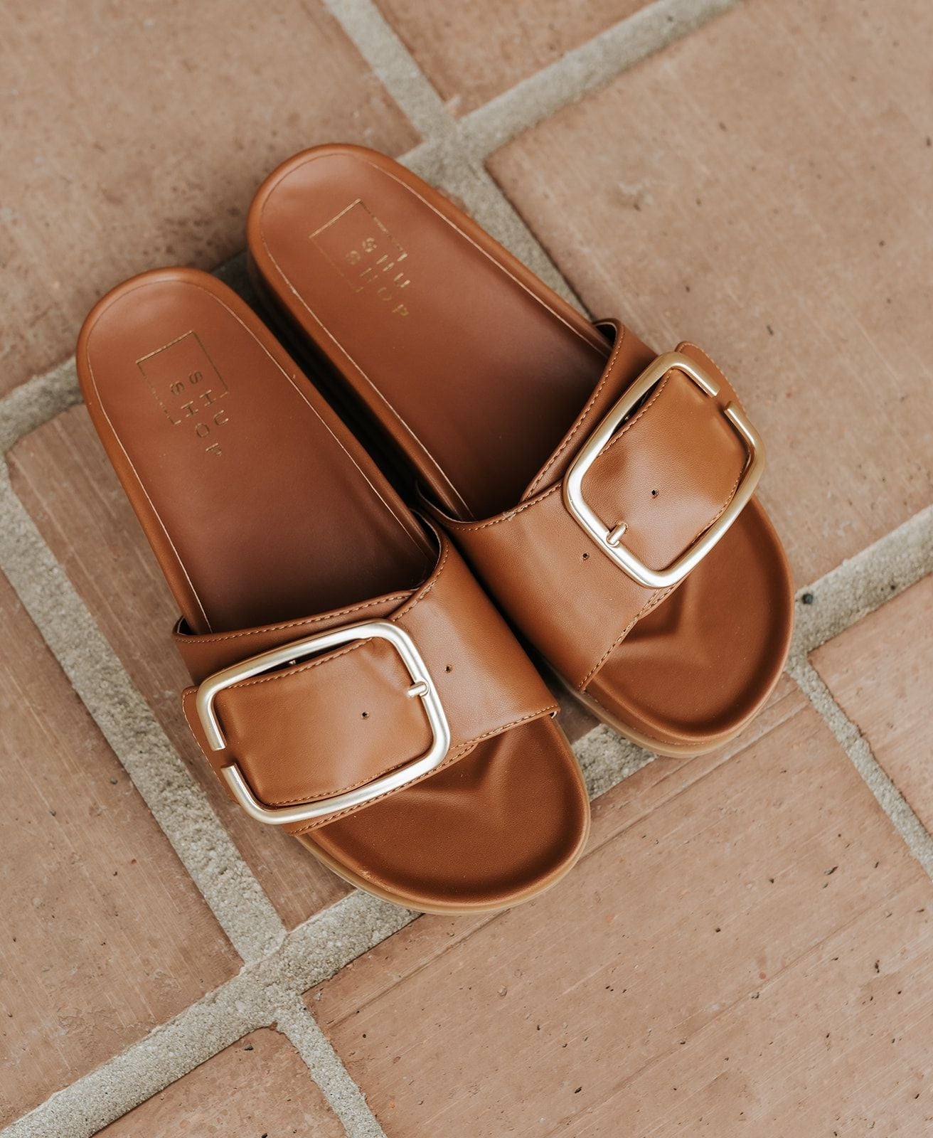 Delphine Camel Slide Sandal - Southern Soule Designs