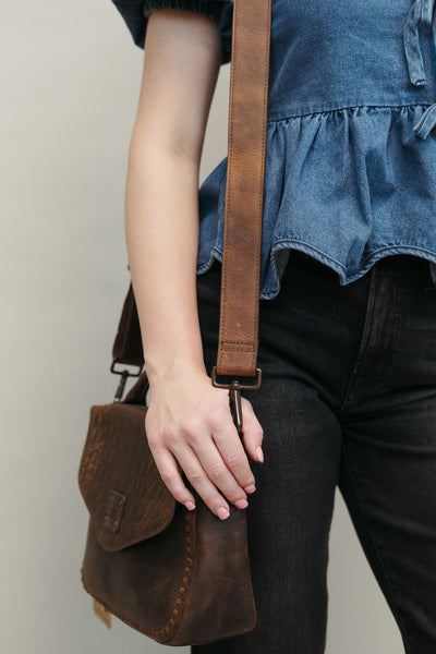 Denim Bow Detail Peplum Square Neck Blouse T24227 - Southern Soule Designs