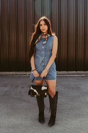 Denim Button Front Sleeveless Top ST2571 - Southern Soule Designs