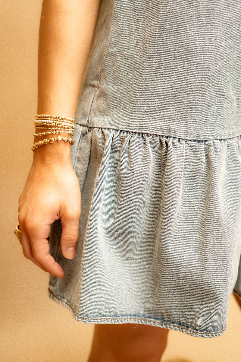 Denim Mini Dress MD7094 - Southern Soule Designs