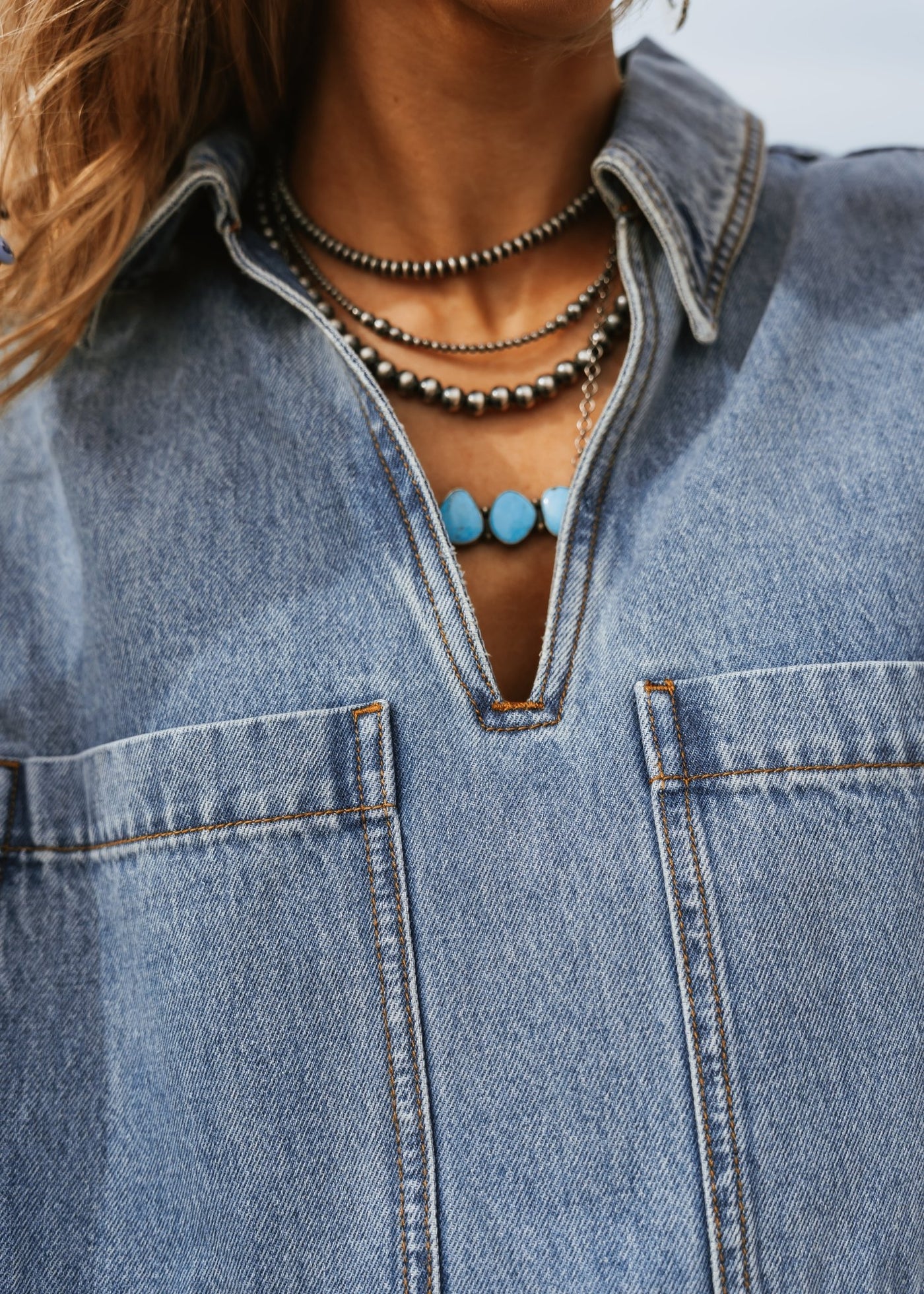 Denim Tunic Dress D4231 - Southern Soule Designs