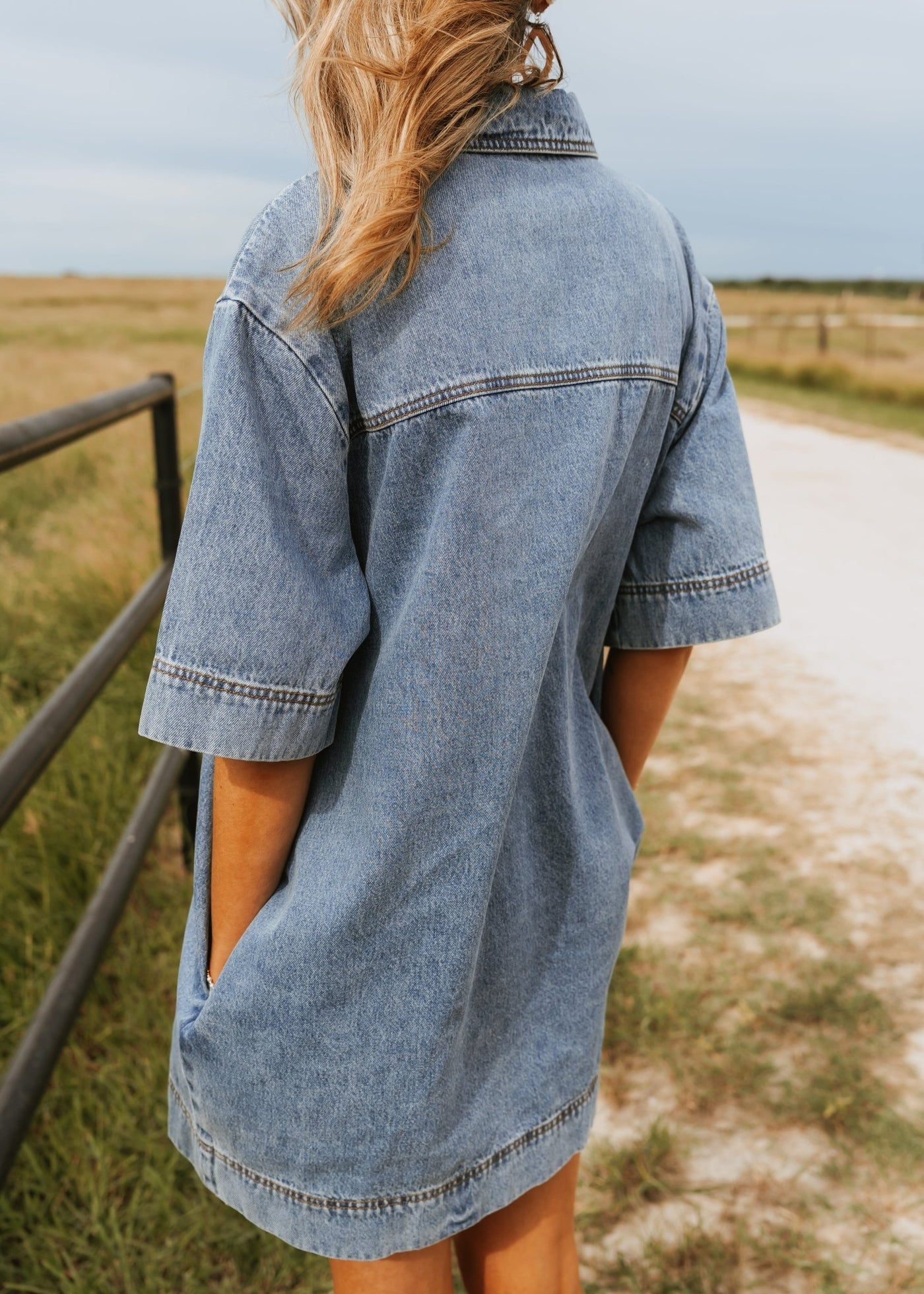 Denim Tunic Dress D4231 - Southern Soule Designs