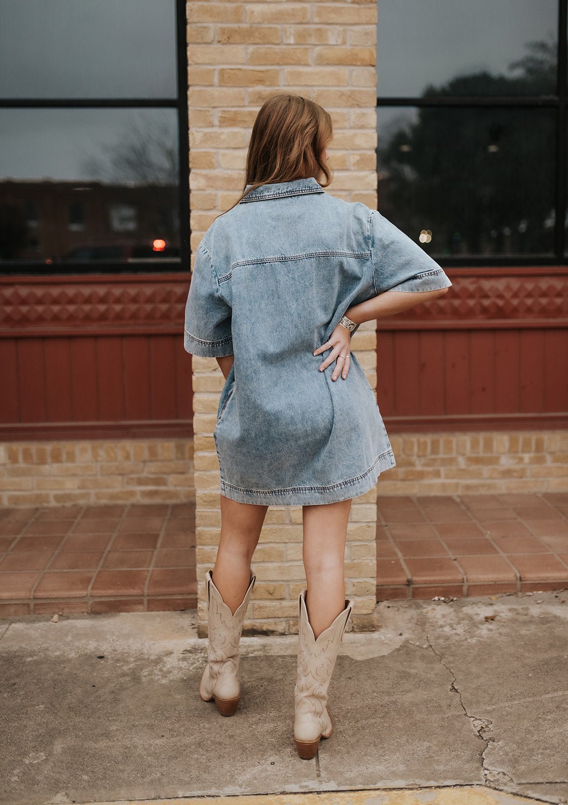 white christmas dresses Denim Tunic M