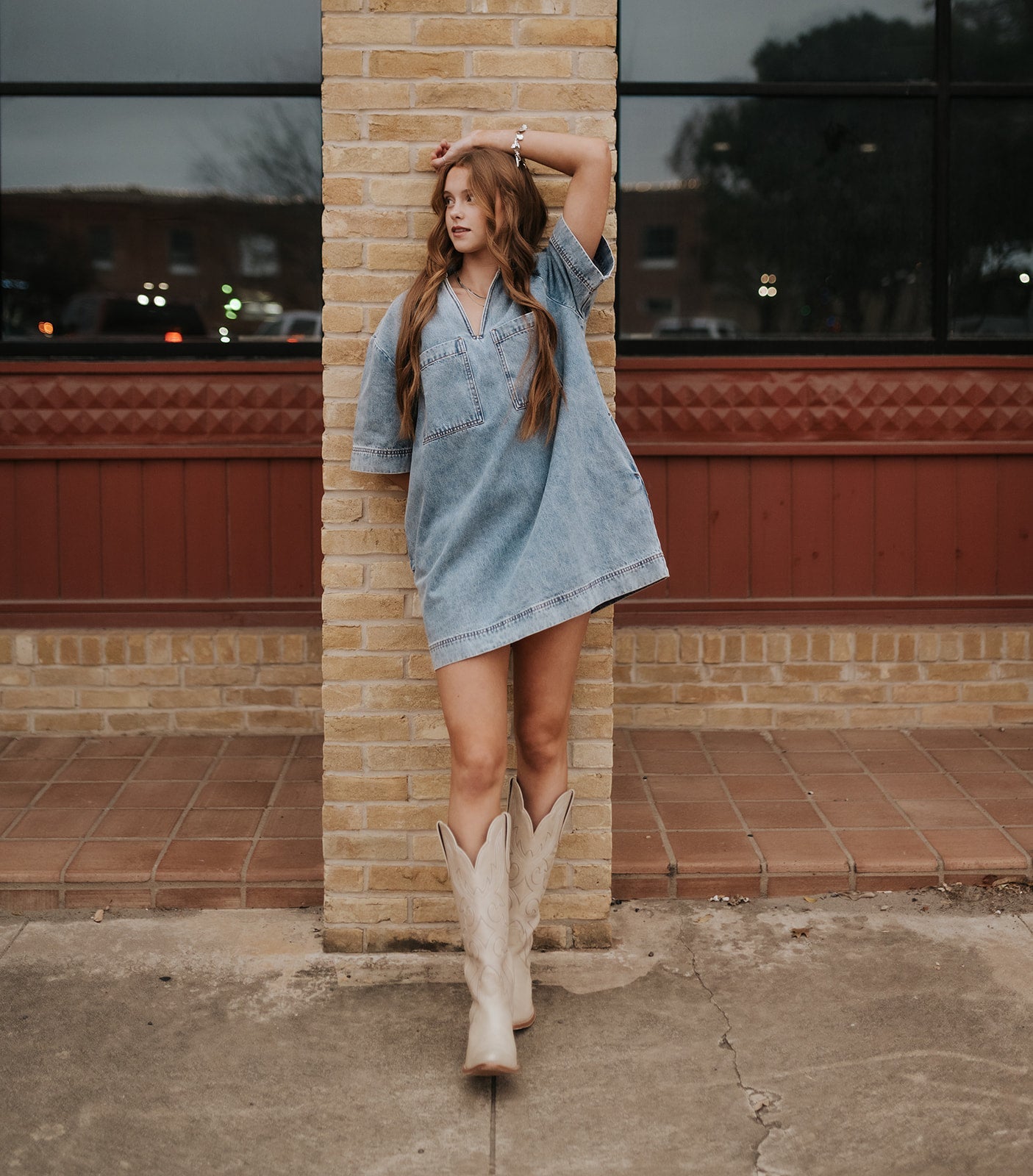 Denim Tunic Dress D4231 - Southern Soule Designs
