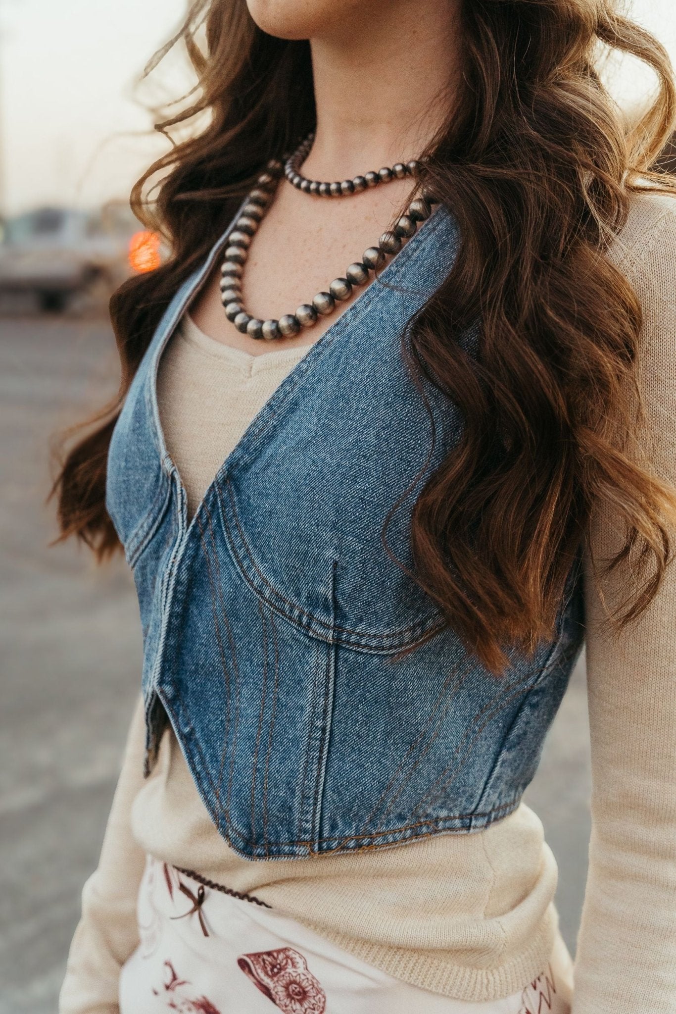 Denim Vest 23232J - Southern Soule Designs